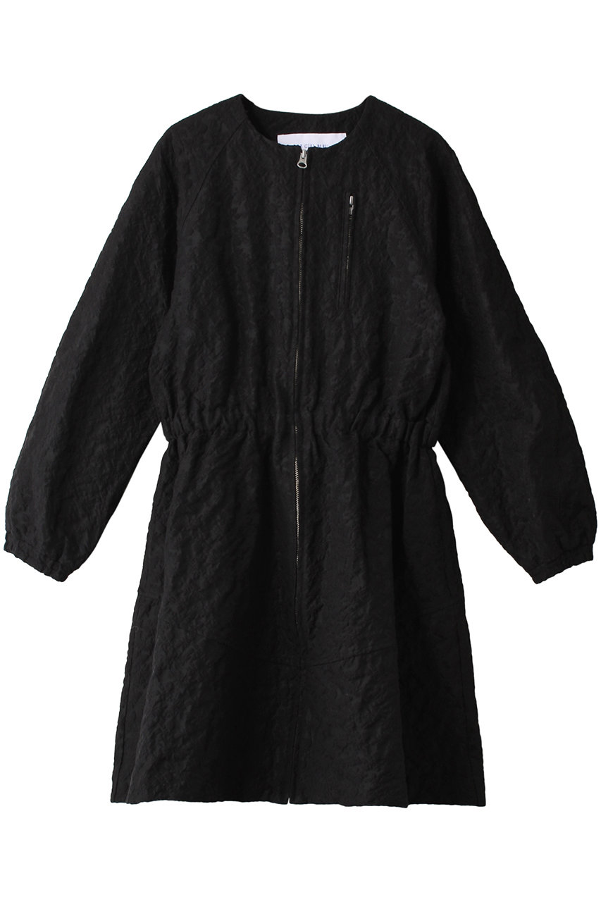 ルシェルブルー/LE CIEL BLEUのジャカードボンバードレス(ブラック/26S65203)