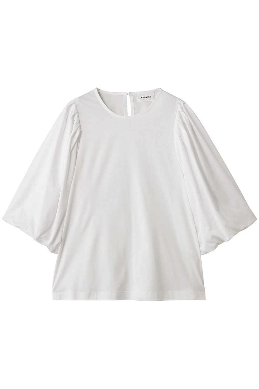ADAWAS PLATING ジャージー バルーン-スリーブ Tシャツ (ミルク, ONE SIZE) アダワス ELLE SHOP ADAWAS PLATING ジャージー バルーン-スリーブ Tシャツ (ミルク, ONE SIZE) アダワス ELLE SHOP
