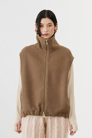 ADAWAS アダワス　エコファー　ベスト　ジレ ADAWAS アダワス ADWS-401-40 ファージレ FUR GILET エコファー