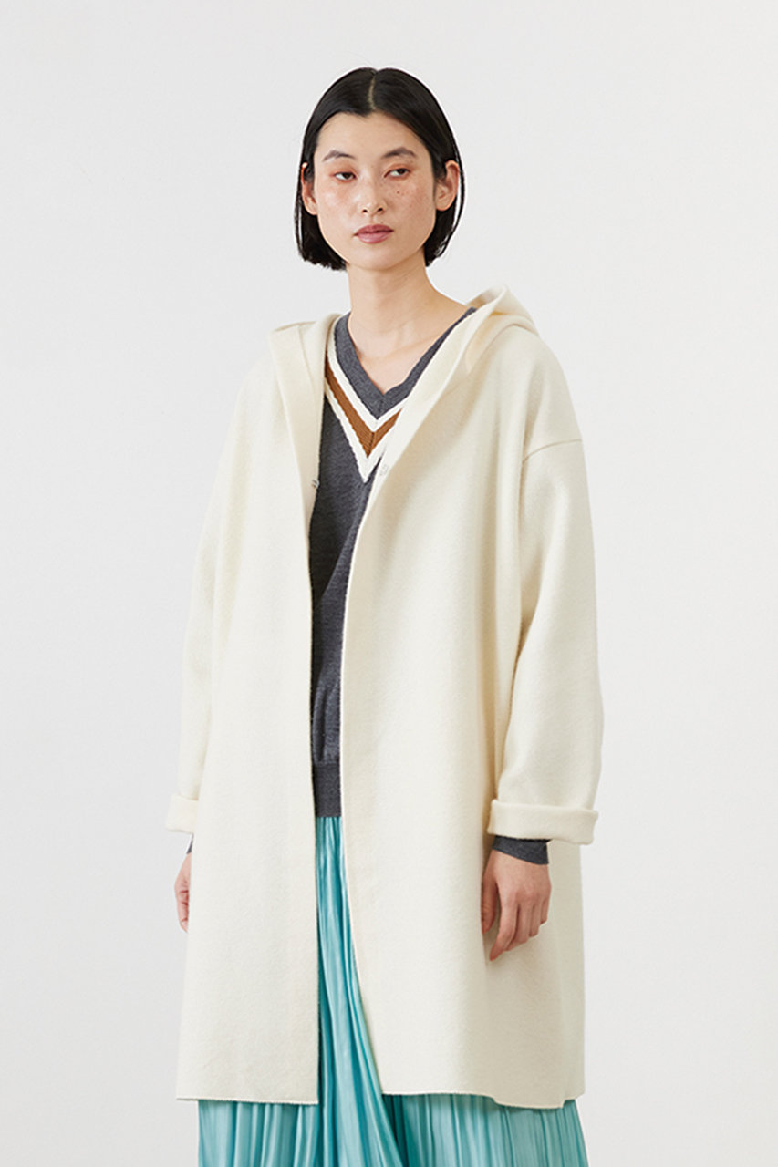 ADAWAS(アダワス)｜WOOL シルクブレンド ライトカーディガン/ミルク の