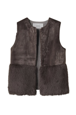 アダワス/ADAWASのフェイクファー パネルベスト(110800/110804)