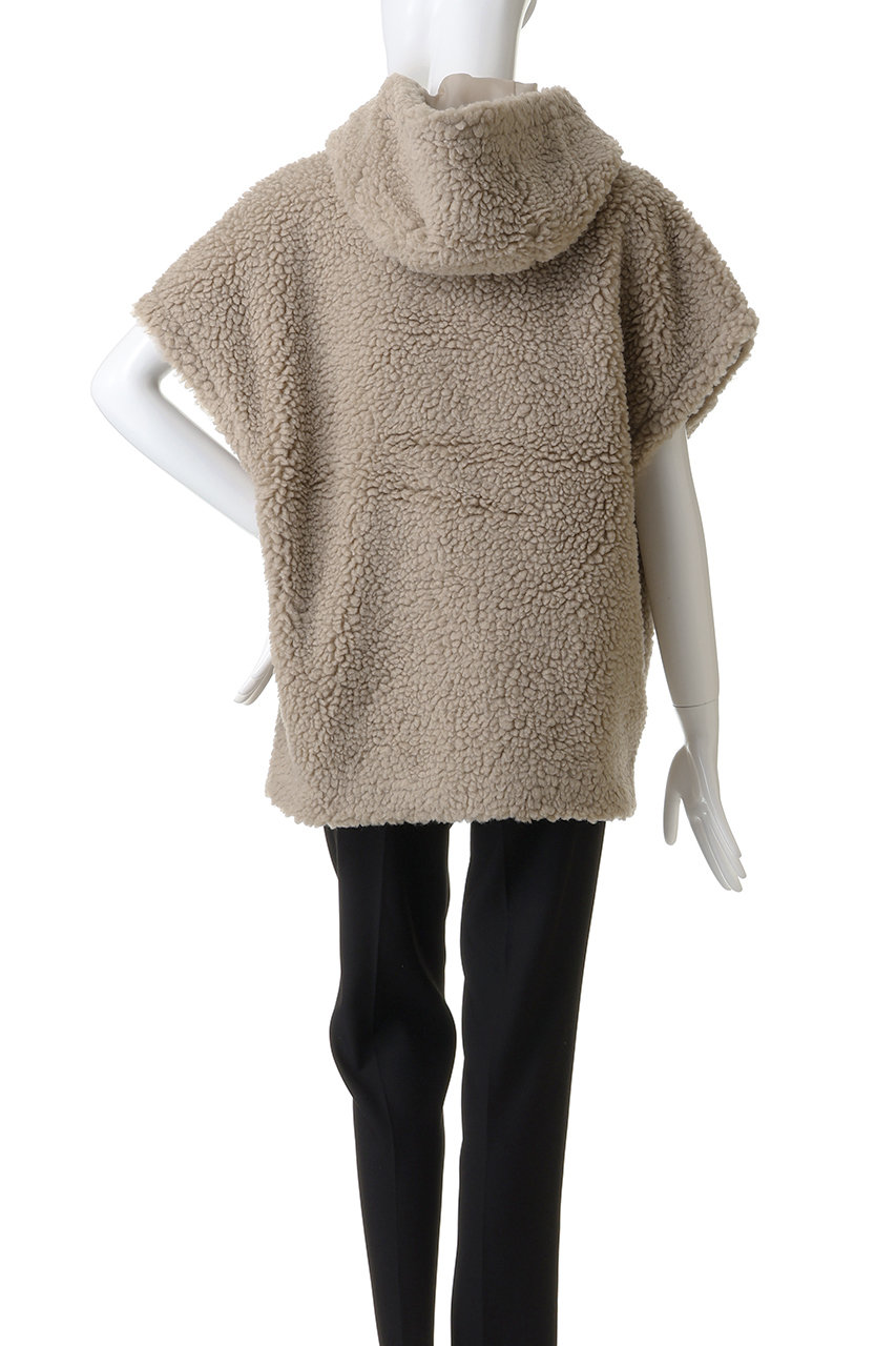 ADAWAS ボア ベージュ ベスト ADAWAS(アダワス)｜BOA フーディー ベスト/ベージュ の通販｜ELLESHOP