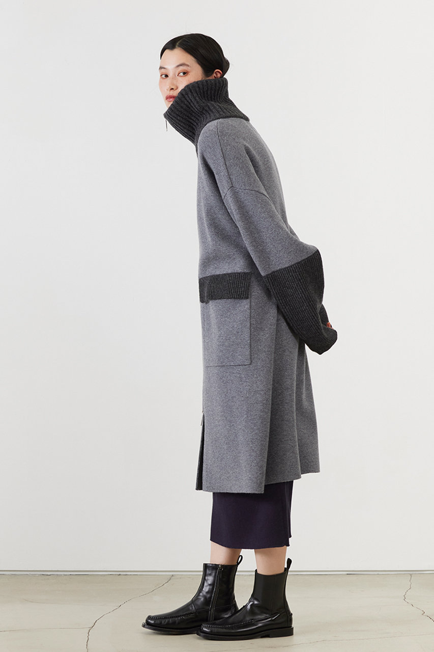ADAWAS(アダワス)｜ULTRAFINE メリノニット コート/グレー の通販