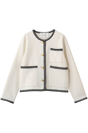 アダワス/ADAWASのライト インレイ ニット トリムド ジャケット(110800/110802)