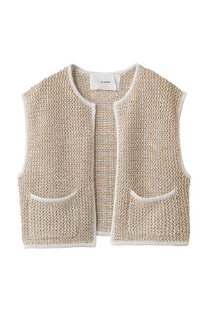 アダワス/ADAWASのリネンブレンド メッシュ ベスト(110800/110806)