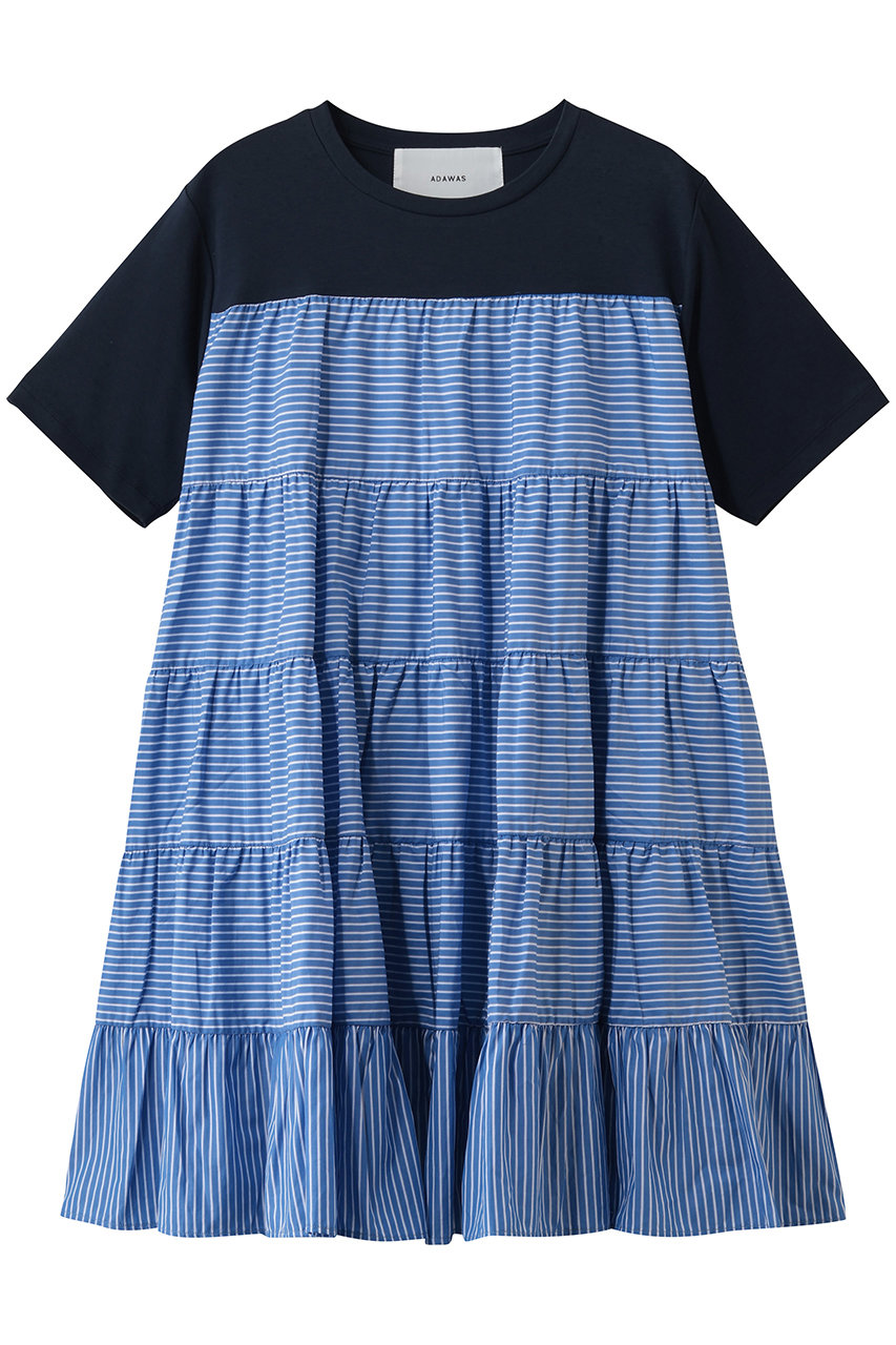 アダワス/ADAWASのティアード ストライプ チュニック(ネイビー/ADWS-507-23)