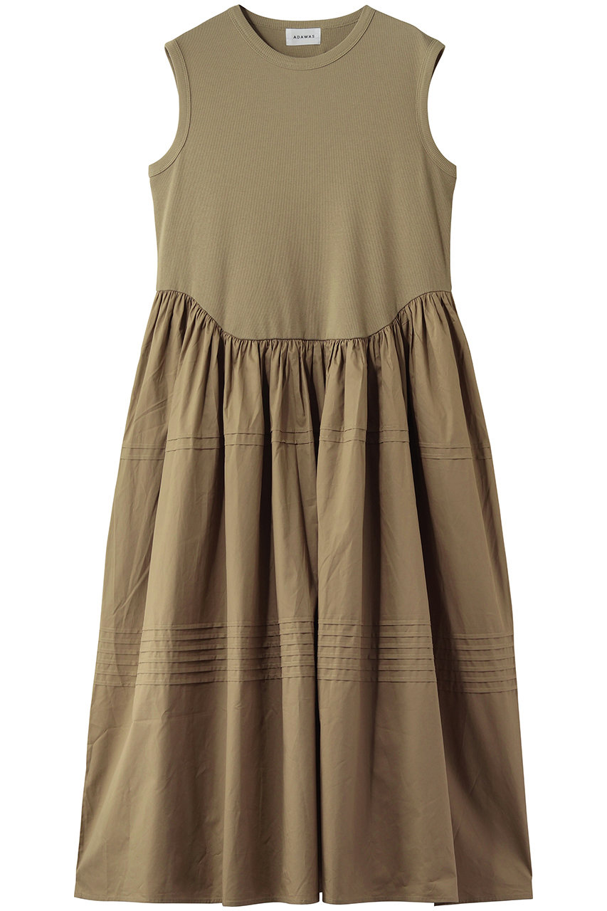 アダワス/ADAWASのリブ ジャージードレス(サンド/ADWS-507-37)