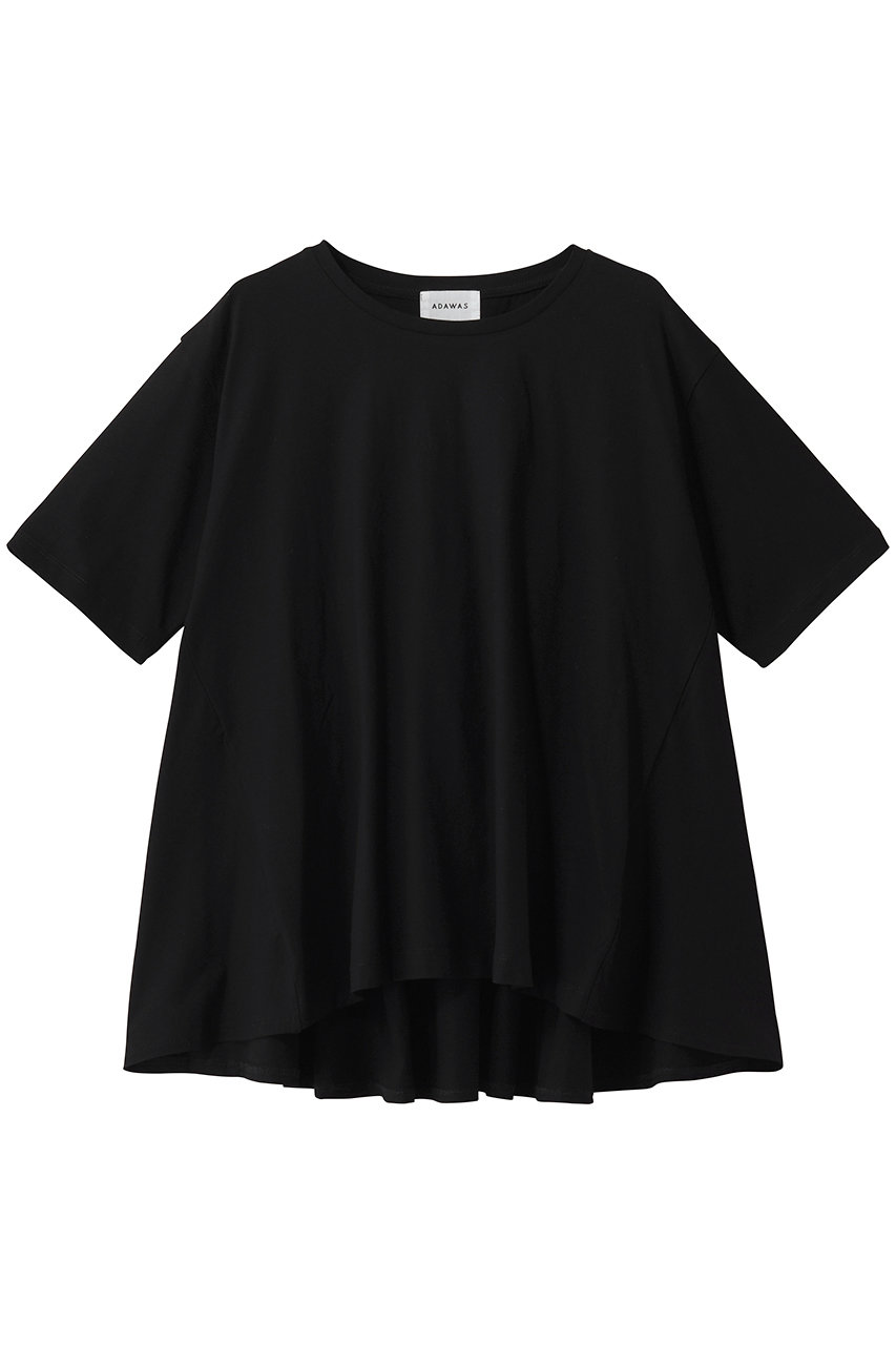 アダワス/ADAWASのドライ コットン ジャージー フレアTシャツ(ブラック/ADWS-507-39)