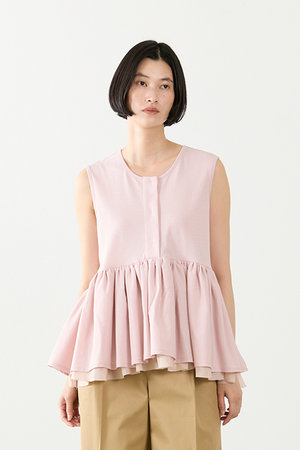 アダワス/ADAWASのドライ コットン ジャージー ペプラム Tシャツ(110100/110101)