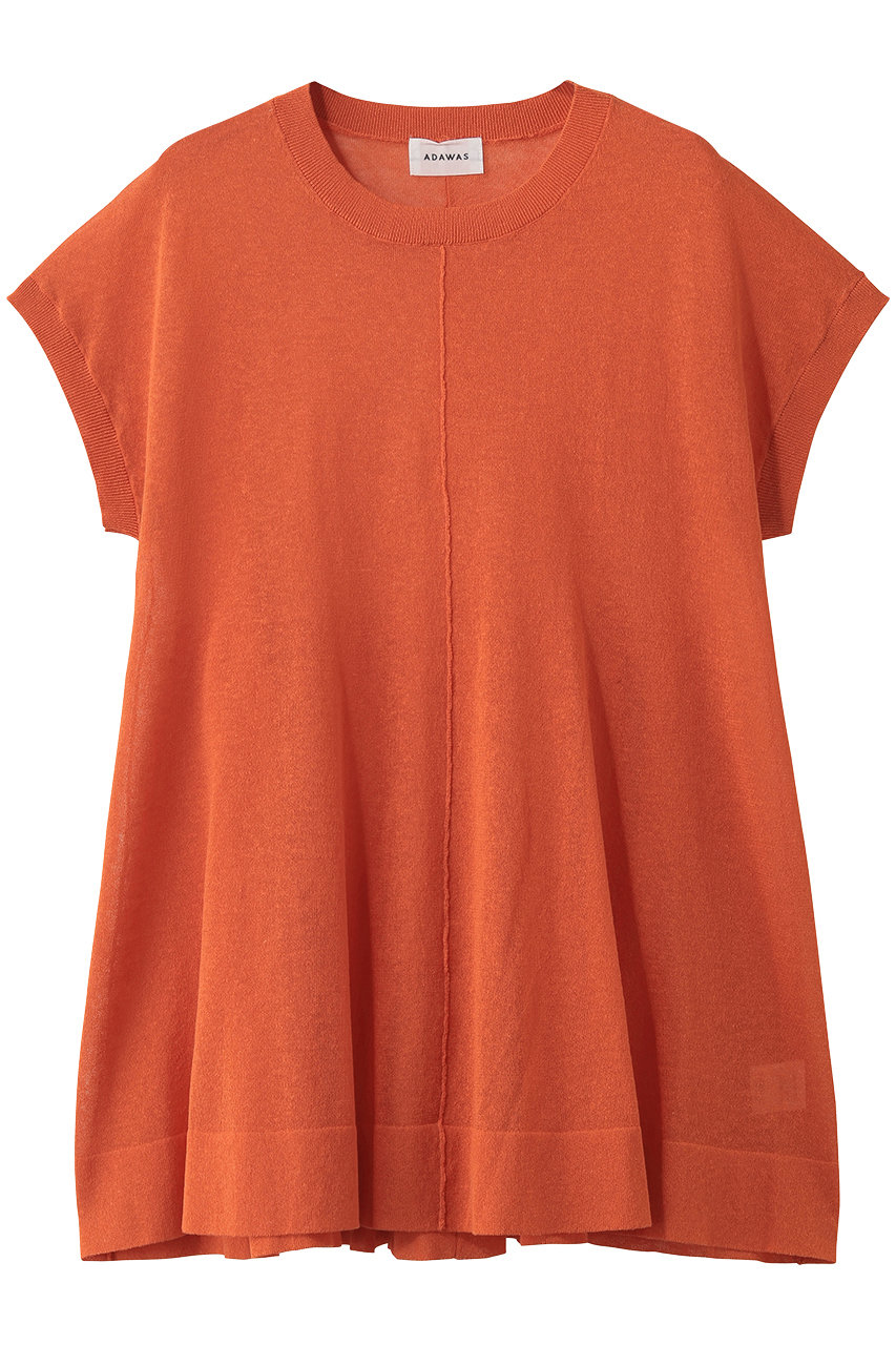 アダワス/ADAWASのセミシアー リネンブレンド フレアトップス(オレンジ/ADWS-507-42)