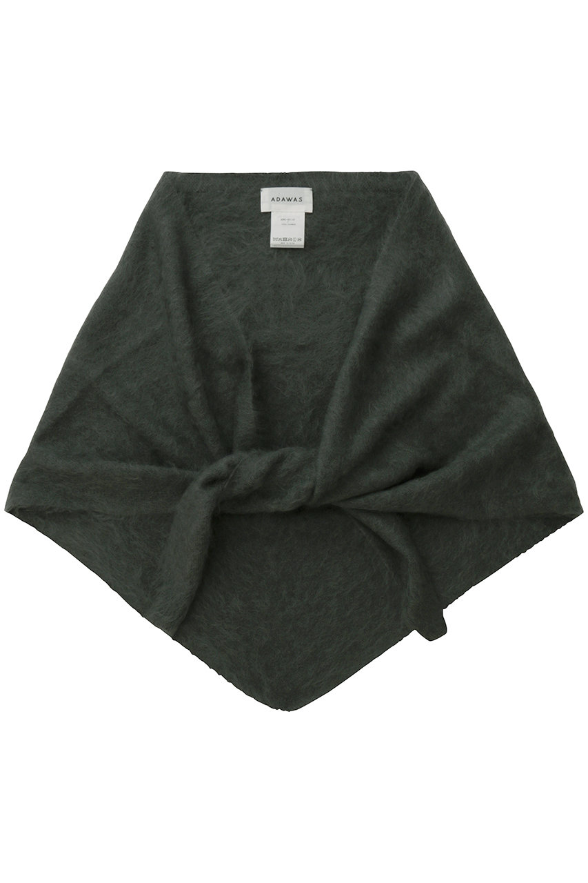 ADAWAS ファーカシミヤスカーフ (グリーン, ONE SIZE) アダワス ELLE SHOP