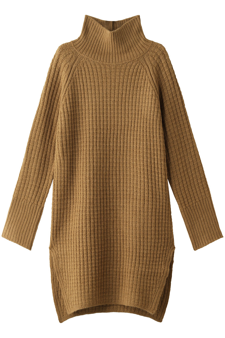 SALE 【50%OFF】 ADAWAS アダワス アルパカブレンドワッフルチュニック キャメル