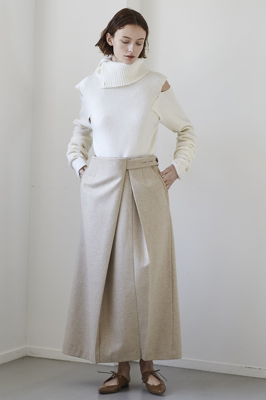 日本最大の ELIN ヘリンボーン 2017AW フレアスカート - ロングスカート
