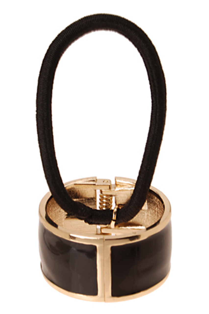 France Luxe フランス ラックス 【L.Erickson】クラシック エナメル カフ ポニー ブラック