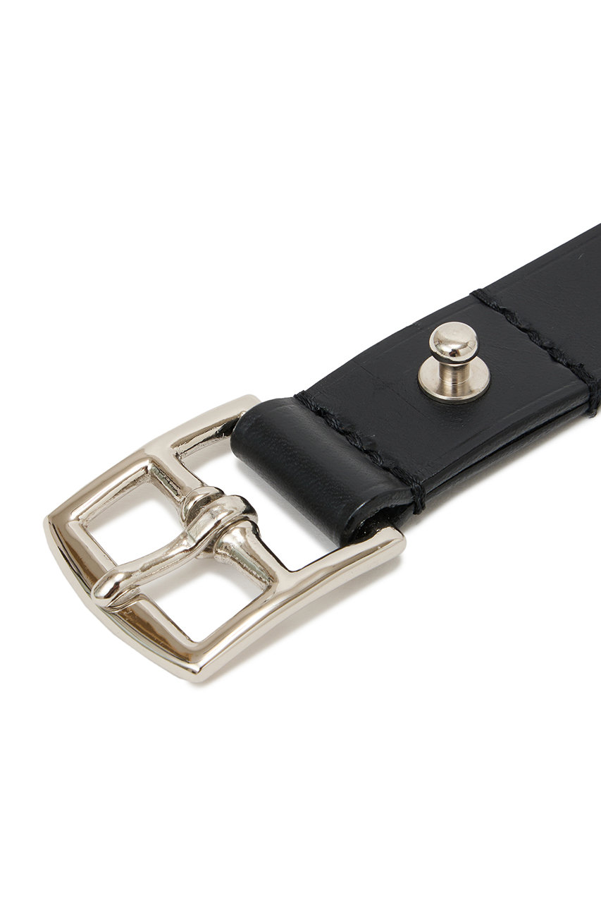 N.HOOLYWOOD(エヌ・ハリウッド) カウレザー ベルト 黒 N.HOOLYWOOD/エヌハリウッド LEATHER CORD BELT/ロングレザー