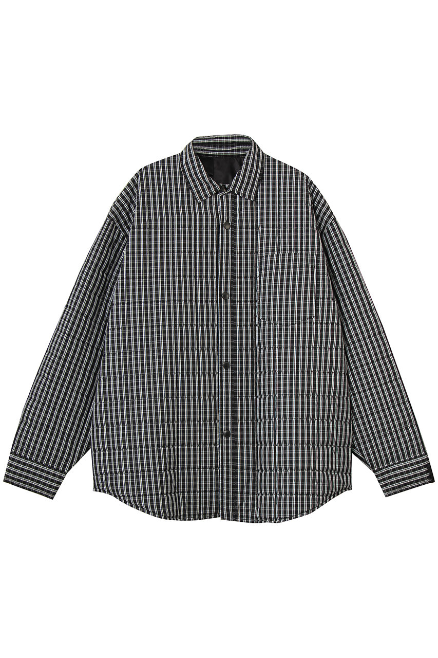 N.HOOLYWOOD 【MEN】【COMPILE】キルティング シャツ ブルゾン (ブラックチェック, 38) N.ハリウッド ELLE SHOP