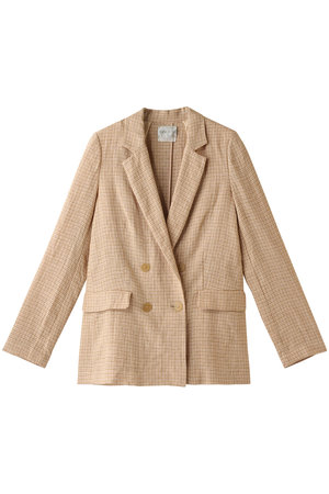 フォルテ フォルテ/forte_forteのリネンコットンチェックツイードジャケット