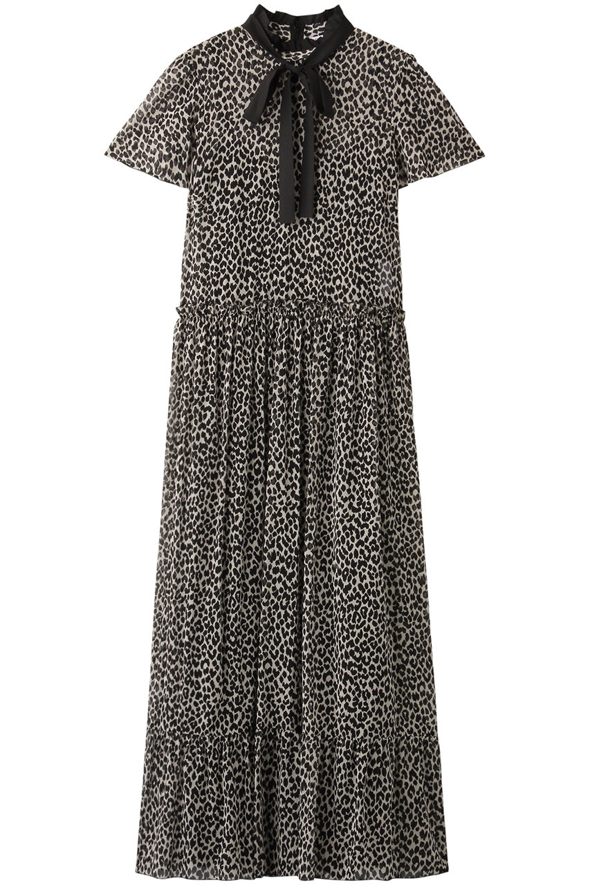 SALE 【40%OFF】 RED VALENTINO レッド ヴァレンティノ リボンタイアニマルワンピース レオパード