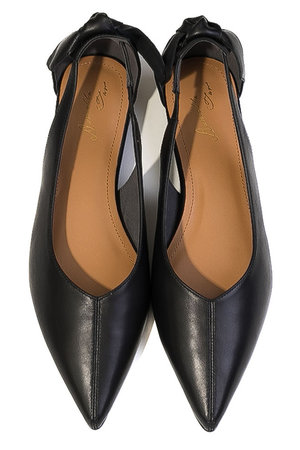 ダニエラ＆ジェマ/Daniella & GEMMAのバックリボンポインテッドフラットパンプス(130100/130101)