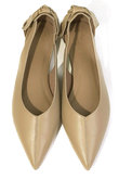 バックリボンポインテッドフラットパンプス