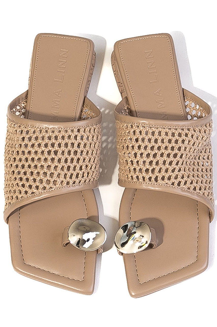Daniella & GEMMA サムリングメッシュサンダル (ベージュ, 39(24.5)) ダニエラ&ジェマ ELLE SHOP Daniella & GEMMA サムリングメッシュサンダル (ベージュ, 39(24.5)) ダニエラ&ジェマ ELLE SHOP