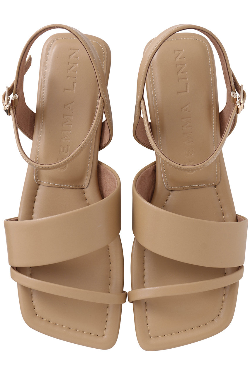 Daniella & GEMMA スクエアトゥストラップサンダル (ベージュ, 39(24.5)) ダニエラ&ジェマ ELLE SHOP Daniella & GEMMA スクエアトゥストラップサンダル (ベージュ, 39(24.5)) ダニエラ&ジェマ ELLE SHOP