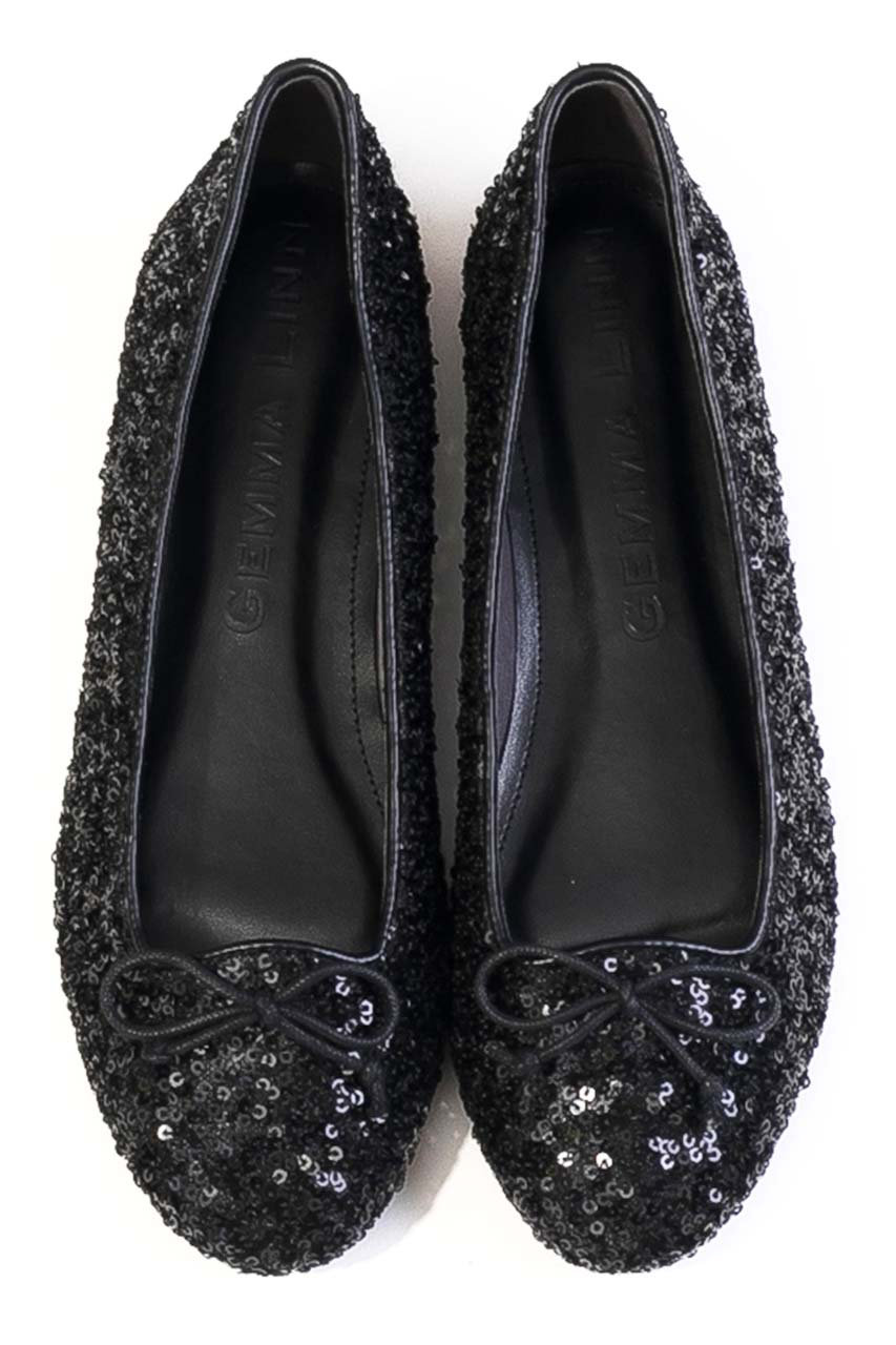 Daniella & GEMMA ラウンドスパンコールバレエ (ブラック, 39(24.5)) ダニエラ&ジェマ ELLE SHOP Daniella & GEMMA ラウンドスパンコールバレエ (ブラック, 39(24.5)) ダニエラ&ジェマ ELLE SHOP
