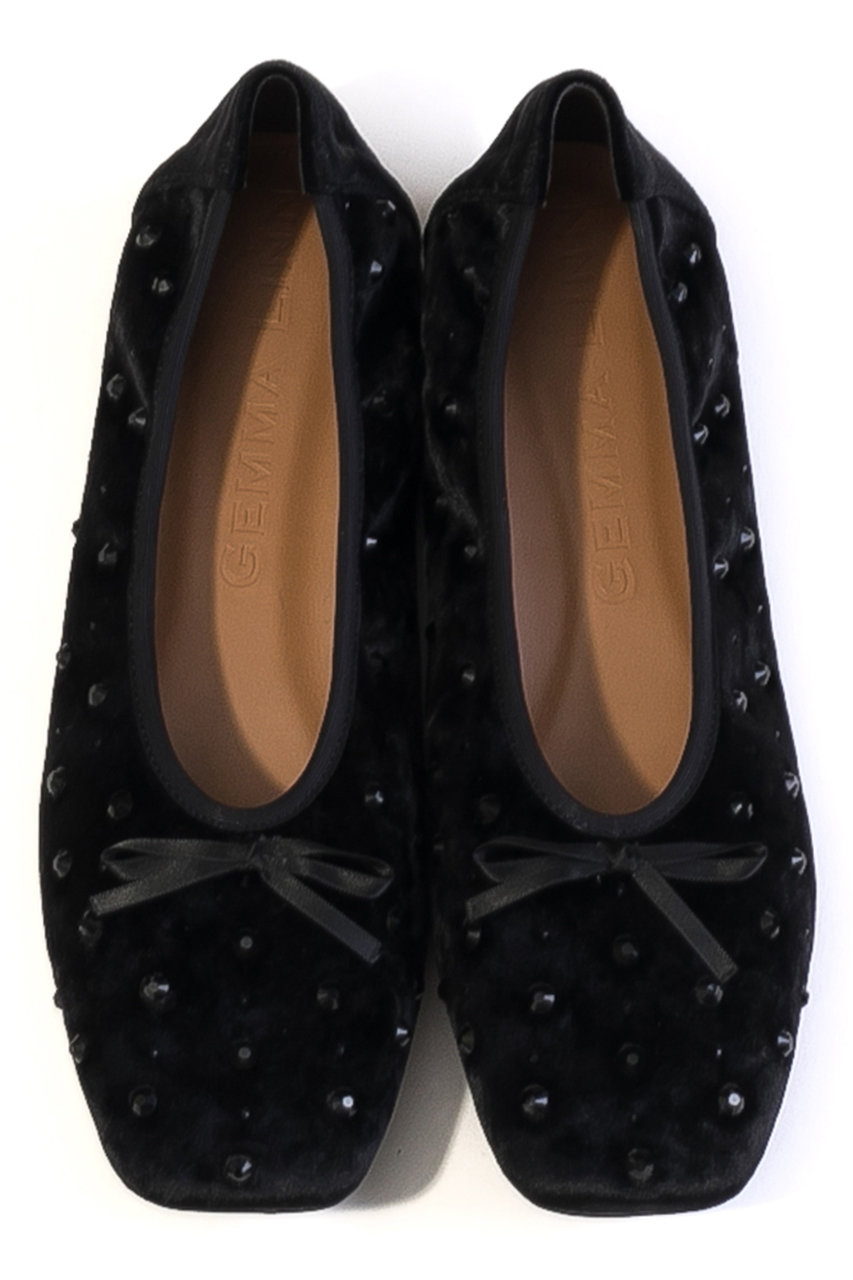 Daniella & GEMMA スクエアビジューバレエ (ブラック, 35(22.5)) ダニエラ&ジェマ ELLE SHOP Daniella & GEMMA スクエアビジューバレエ (ブラック, 35(22.5)) ダニエラ&ジェマ ELLE SHOP