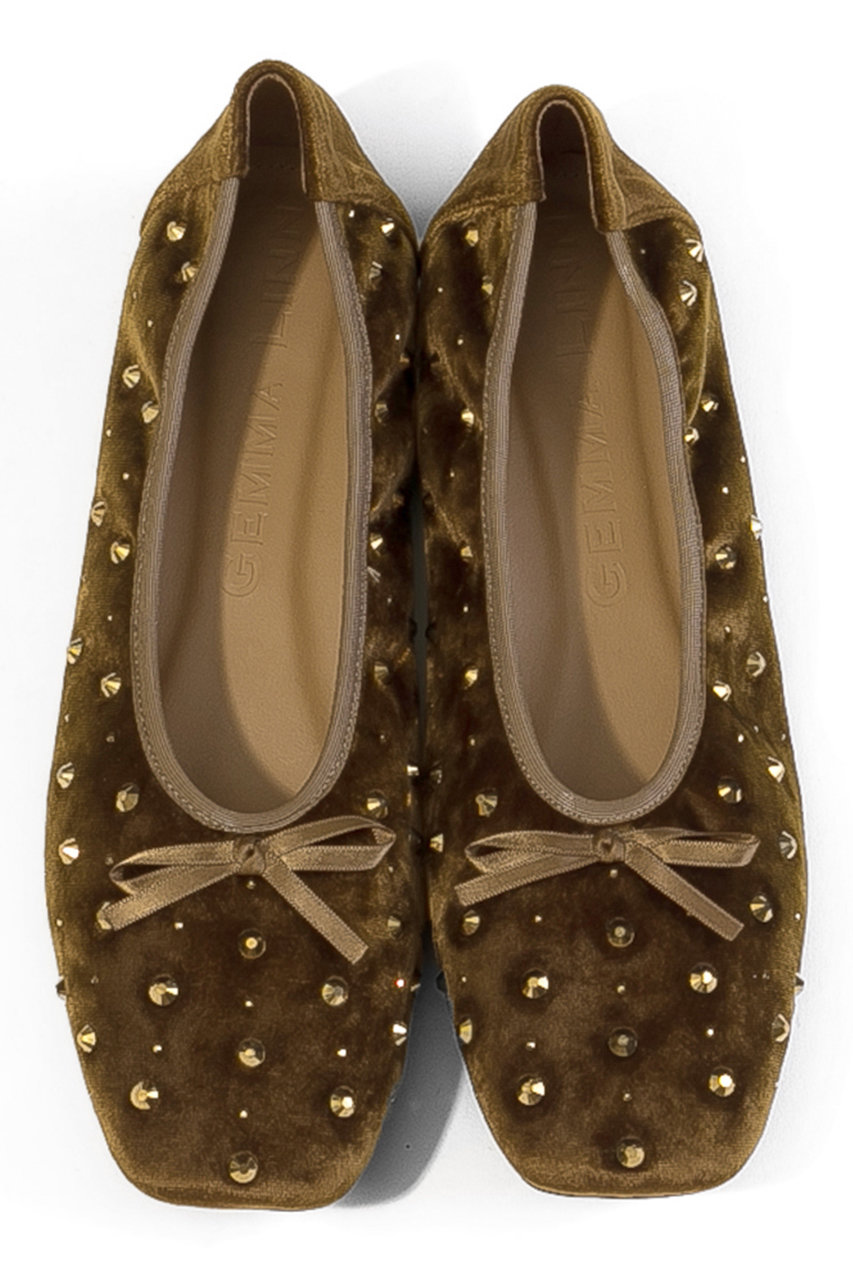 Daniella & GEMMA スクエアビジューバレエ (キャメル, 39(24.5)) ダニエラ&ジェマ ELLE SHOP Daniella & GEMMA スクエアビジューバレエ (キャメル, 39(24.5)) ダニエラ&ジェマ ELLE SHOP