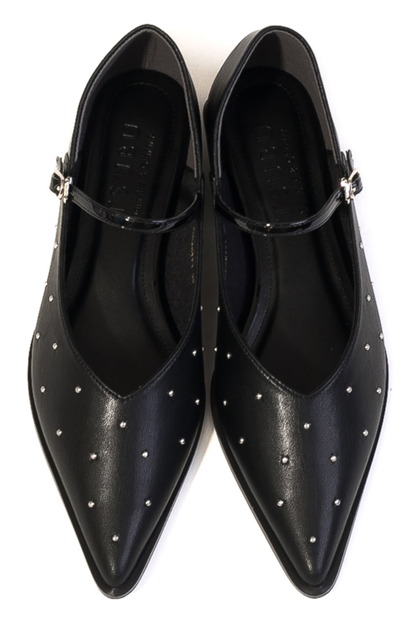 ダニエラ＆ジェマ/Daniella ＆ GEMMAの【TSUBU】ポインテッドメリージェーンパンプス(ブラック/GE26171)