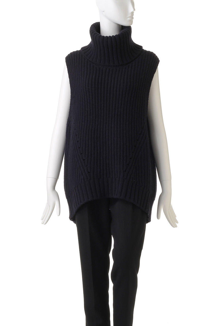 Cinoh チノ ノースリーブタートルネックニット ネイビー の通販 Elleshop エル ショップ