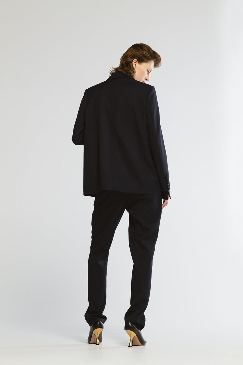 CINOH(チノ)｜BLACK FORMAL テーパードパンツ/ネイビー の通販