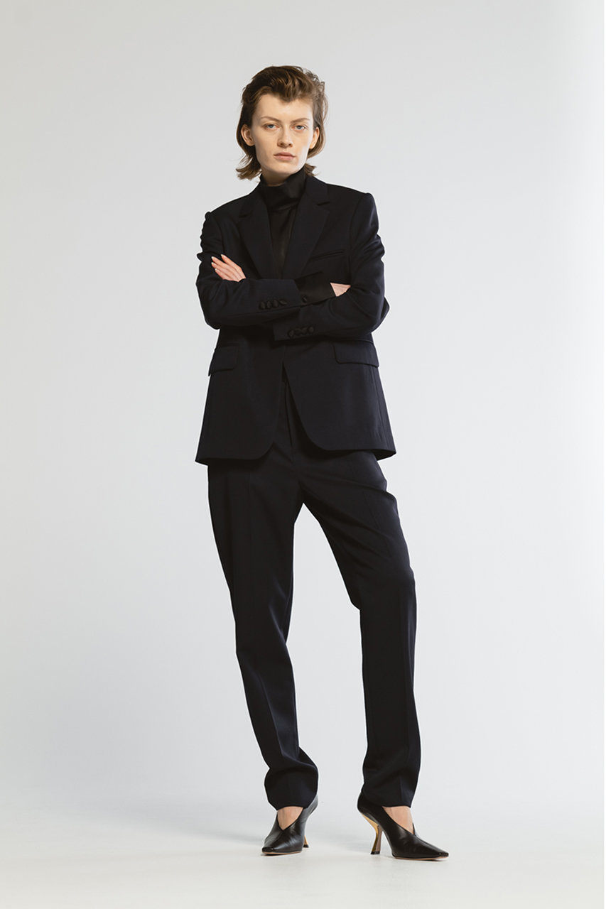 CINOH(チノ)｜BLACK FORMAL テーパードパンツ/ネイビー の通販