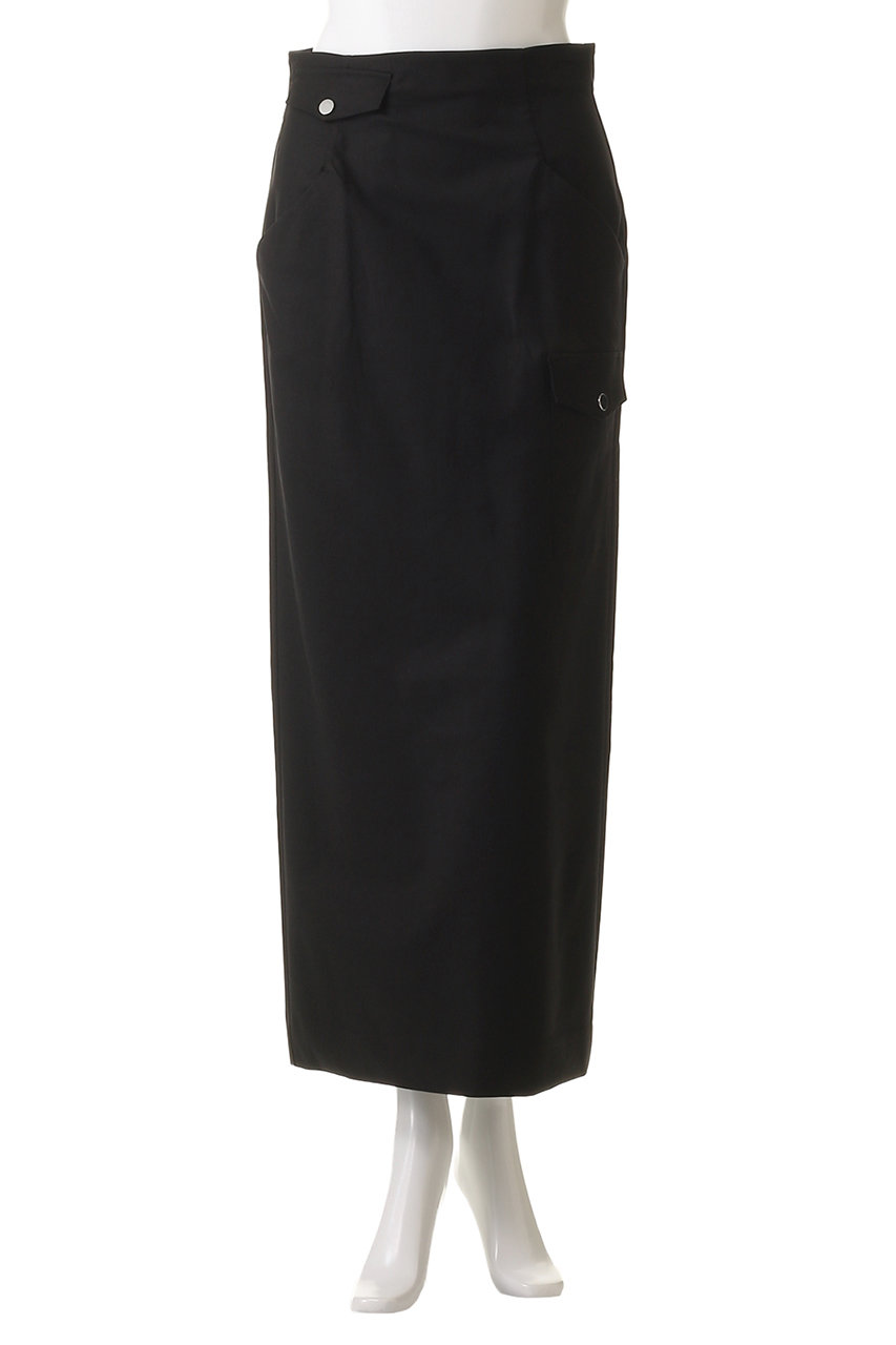 CINOH(チノ)｜ダブルクロースタイトスカート/ブラック の通販