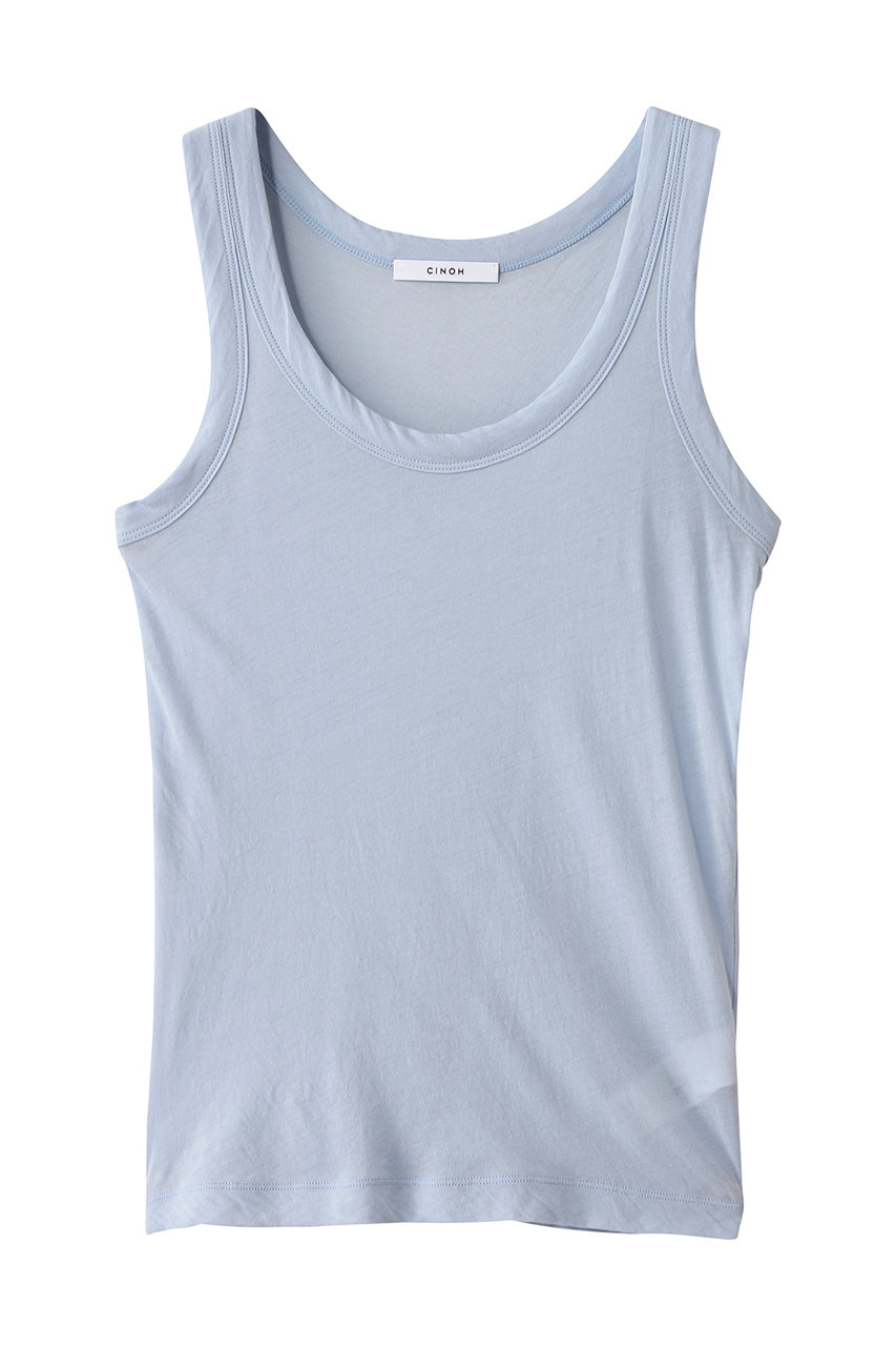 CINOH SHEF タンクトップ (サックス, 38) チノ ELLE SHOP CINOH SHEF タンクトップ (サックス, 38) チノ ELLE SHOP