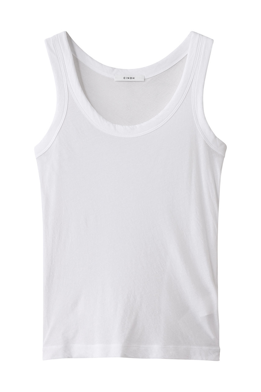 CINOH SHEF タンクトップ (ホワイト, 38) チノ ELLE SHOP CINOH SHEF タンクトップ (ホワイト, 38) チノ ELLE SHOP