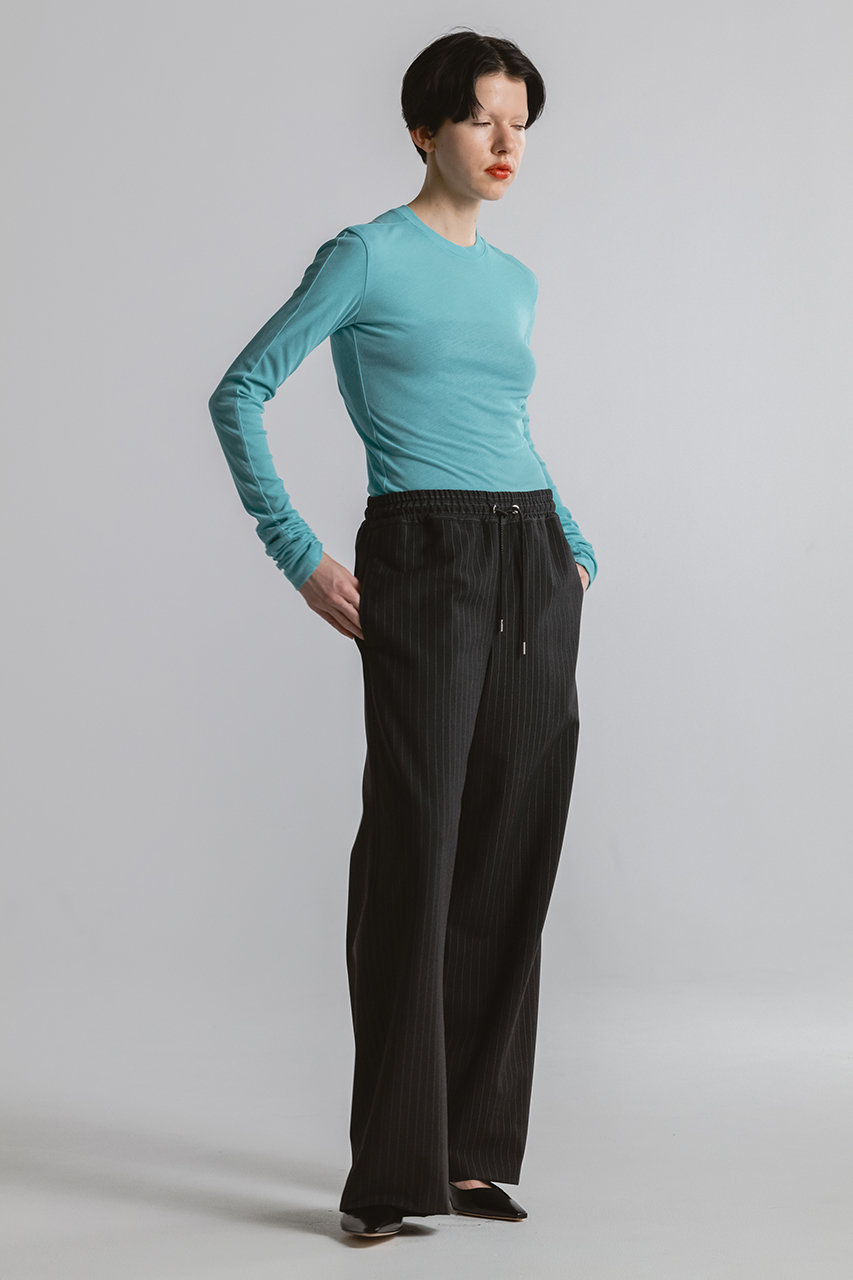 CINOH 紫 パンツ　38 新品　未使用品 チノ ガウチョパンツ CINOH/チノ】SATIN RELAX PANTS/サテンリラックスパンツ（チノパンツ