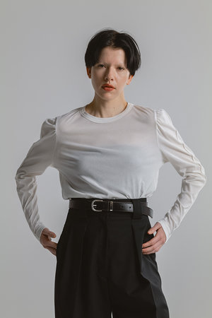 チノ/CINOHのパフスリーブ Tシャツ(110100/110103)