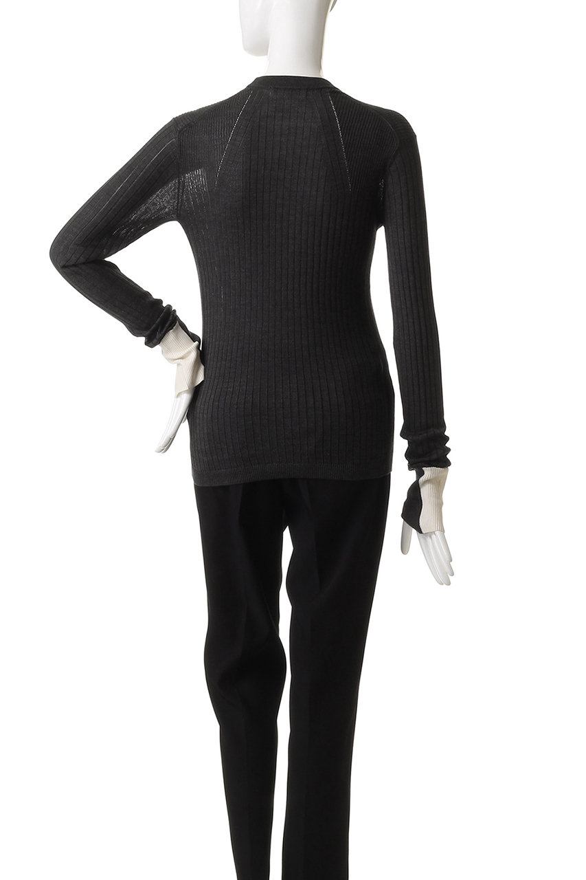 【タグ付き】CINOH リブニット　クルーネックタイトニット　ネイビー　36 item154078402201-1-2.jpg