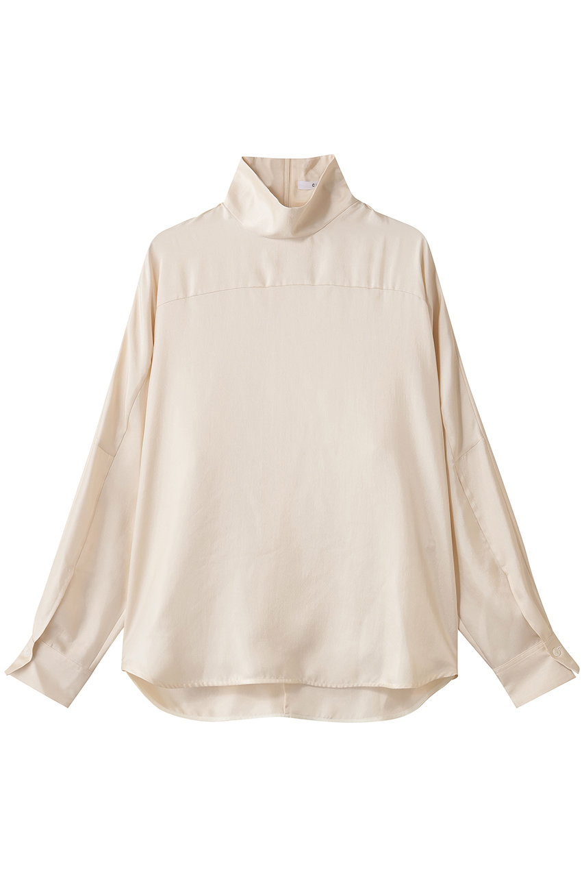 チノ/CINOHのサテン ハイネック ブラウス(エクリュ/25WBL001)