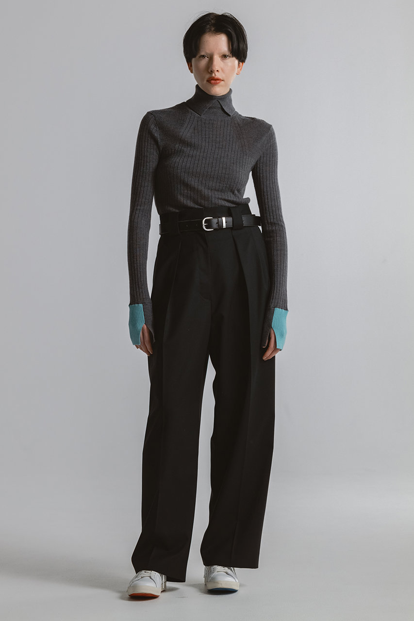 ＜美品＞CINOH / T/W TWILL PANTS T/W TWILL SLIM PANTS(36 LIGHT GREY): CINOH: WOMENS