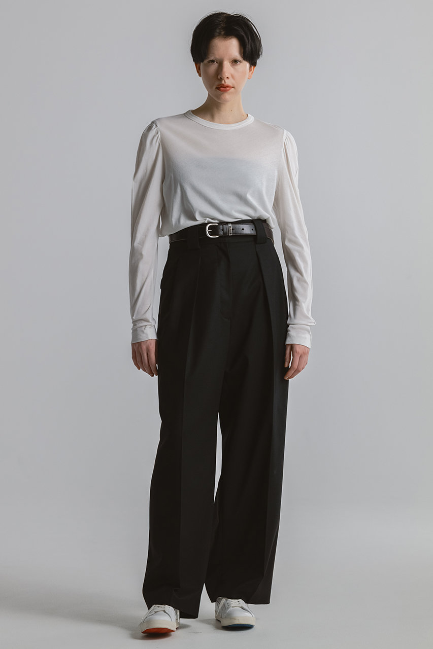 ＜美品＞CINOH / T/W TWILL PANTS T/W TWILL SLIM PANTS(36 LIGHT GREY): CINOH: WOMENS