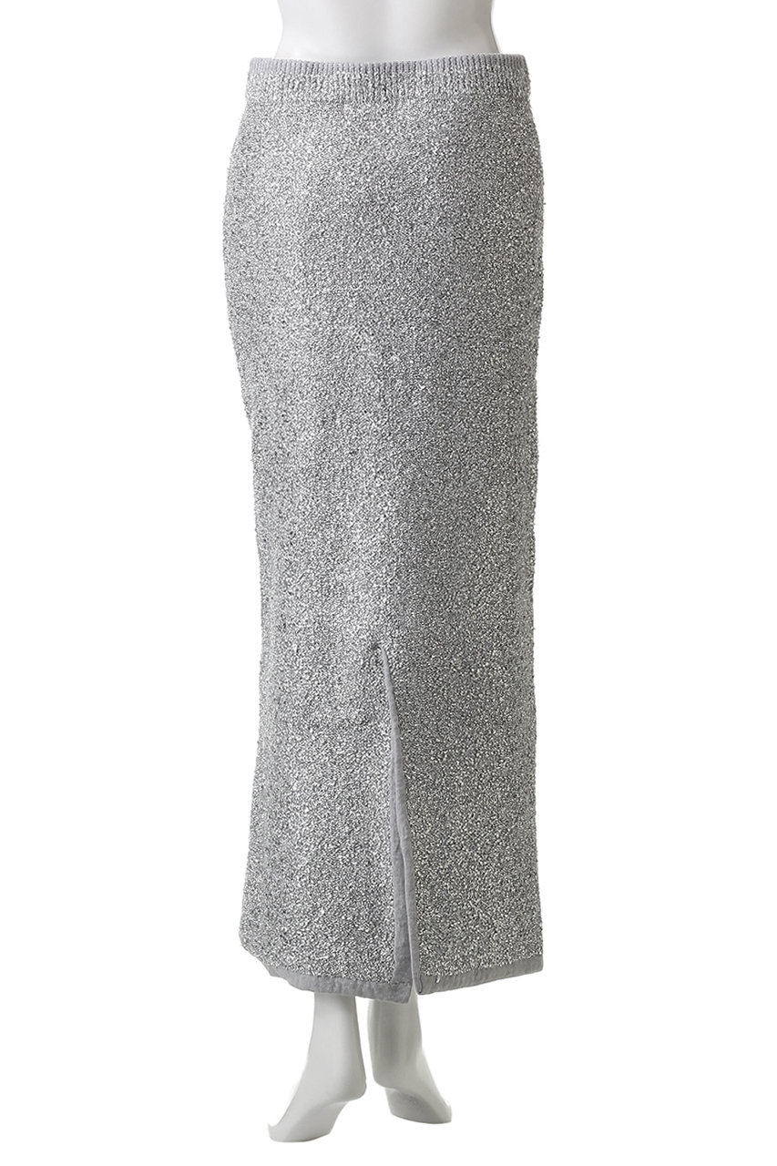 CINOH(チノ)｜GLITTER ニット スカート/シルバー の通販｜ELLESHOP