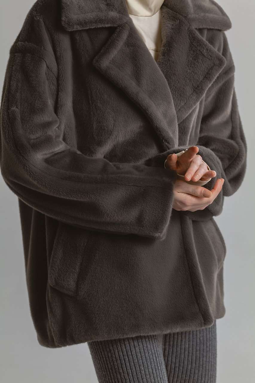 CINOH(チノ)｜BOA ミドル コート/グレー の通販｜ELLESHOP・(エル