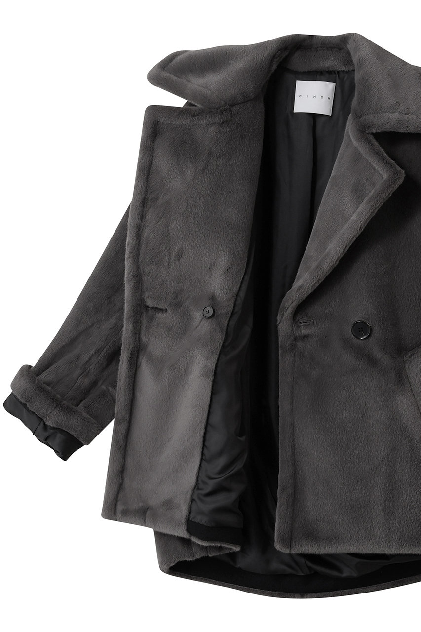 CINOH(チノ)｜BOA ミドル コート/グレー の通販｜ELLESHOP・(エル