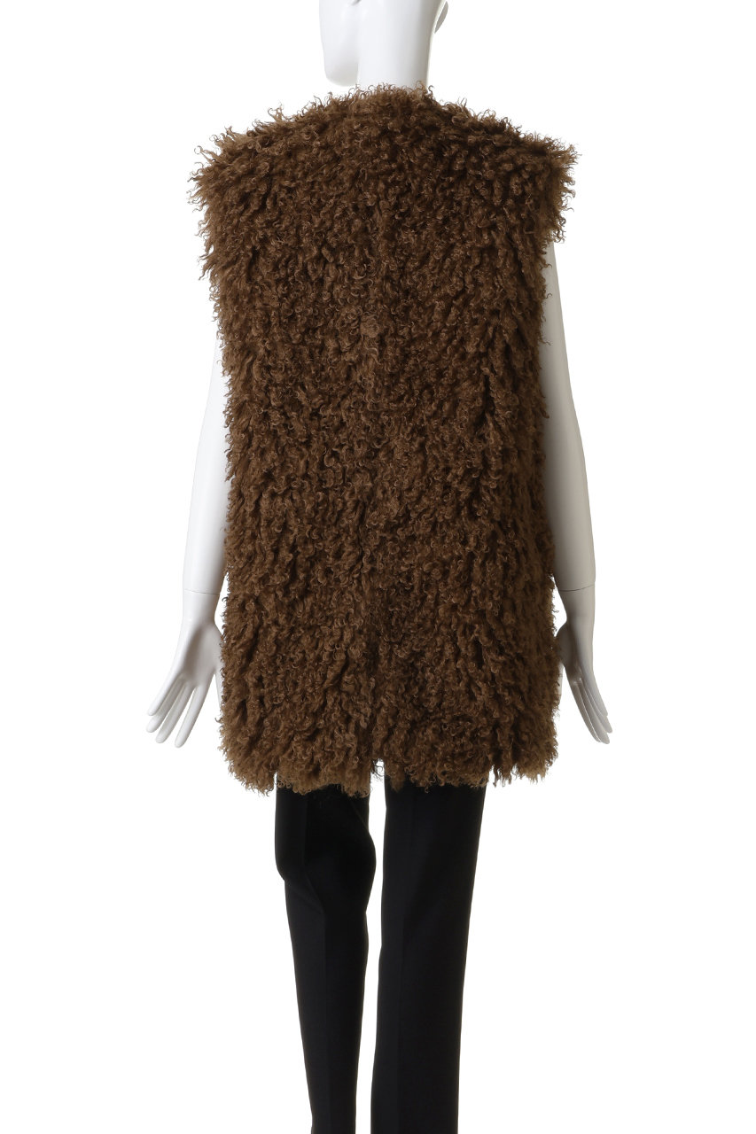 CINOH(チノ)｜CRINPED BOA ベスト/ブラウン の通販｜ELLESHOP・(エル