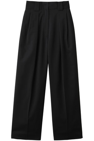 チノ/CINOHのポリエステル ウール　ツイル ハイ ウエスト ツータック パンツ