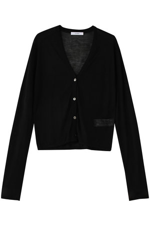 チノ/CINOHのSHEER シルク Vネック ニット カーディガン(110300/110303)