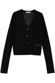 SHEER シルク Vネック ニット カーディガン