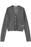SHEER シルク Vネック ニット カーディガン